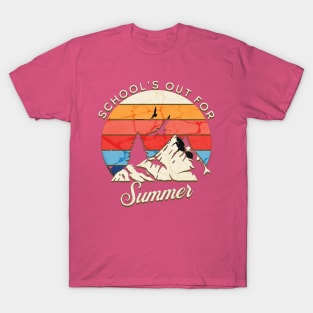 cute retro last day of school school's out for summer teacher T-Shirt